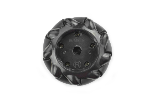 Mecanum Wheel Black 60mm with Motor Shaft Coupling, Right