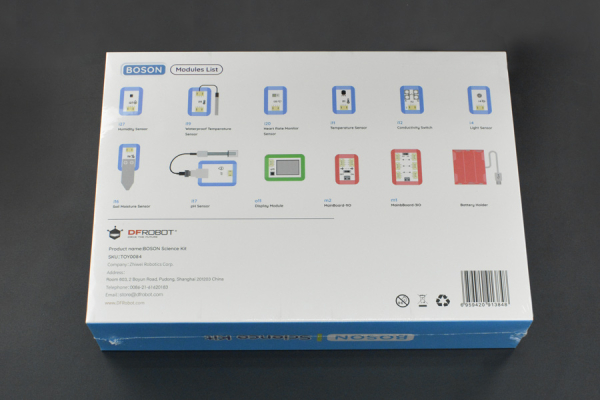 Science Kit BOSON, 8 Sensors, Plug & Play, Micro:bit/Arduino Compatible