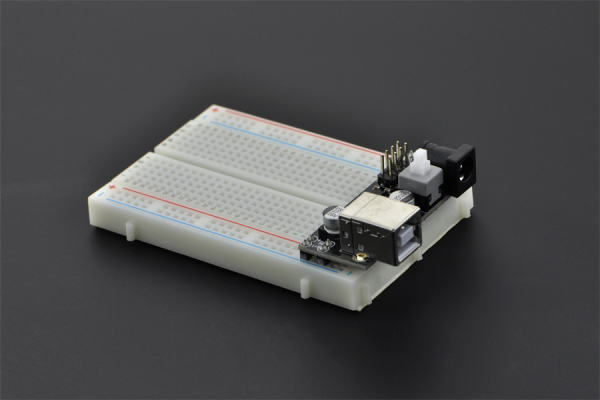 Power Supply Breadboard, 5V/3.3V, 6-12V Input, 500mA, USB/DC