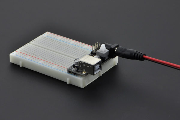 Power Supply Breadboard, 5V/3.3V, 6-12V Input, 500mA, USB/DC