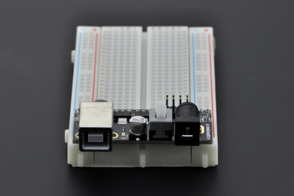 Power Supply Breadboard, 5V/3.3V, 6-12V Input, 500mA, USB/DC