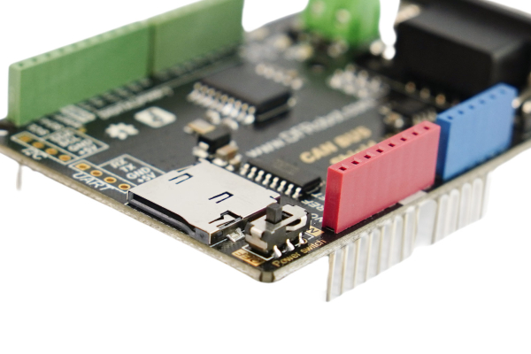 CAN BUS Shield for Arduino, MCP2515, MicroSD, DB9, UART, I2C