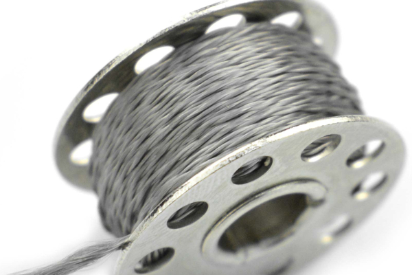 Conductive Stainless Thread, 10-15Ω, 0.42mm, 10m, 650C Resistant