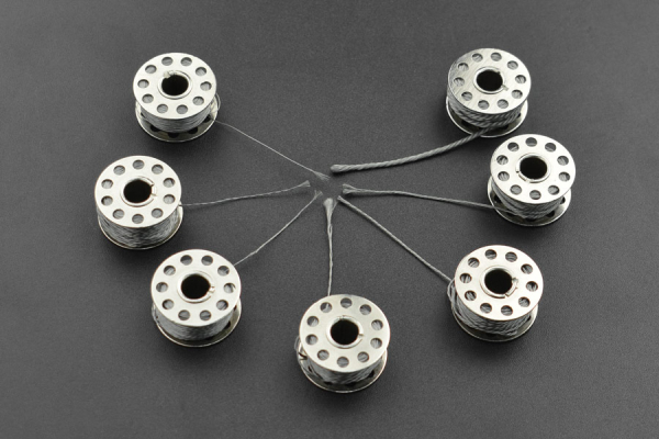 Conductive Stainless Thread, 20-25Ω, 0.33mm, 15m, 650C Resistant