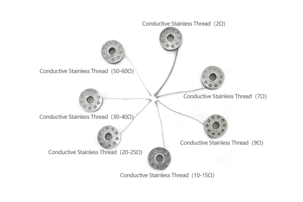 Conductive Thread 9Ω, Stainless, 0.45mm, 7m, High Temp