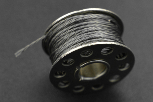 Conductive Thread 9Ω, Stainless, 0.45mm, 7m, High Temp