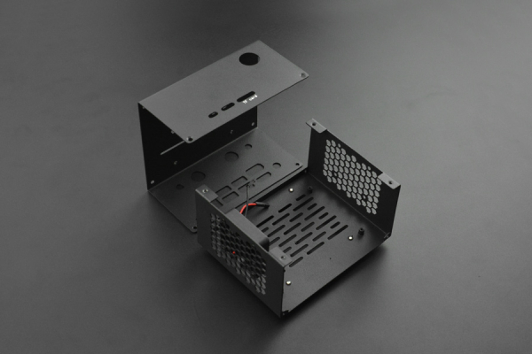 Cooling Case B01 for Jetson Nano, Dual Fans, Reset Switch, Blue LED