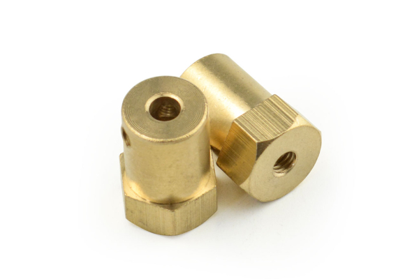 Copper Coupling, 4mm, CNC Machined, Durable Brass