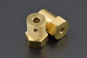 Copper Coupling, 4mm, CNC Machined, Durable Brass