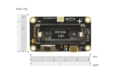 Li-ion Battery Holder CR123A, USB Charging, Over Current Protection