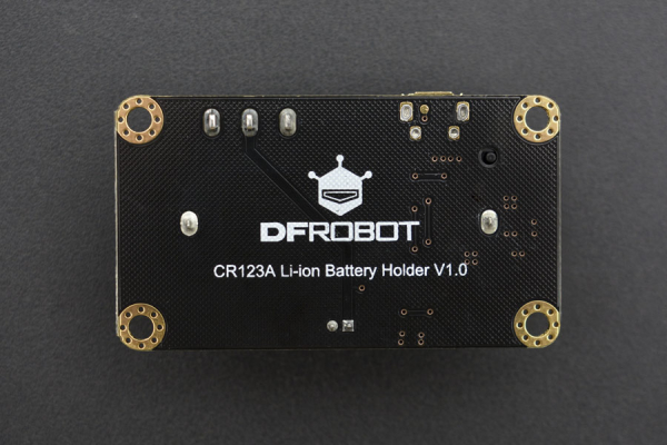 Li-ion Battery Holder CR123A, USB Charging, Over Current Protection