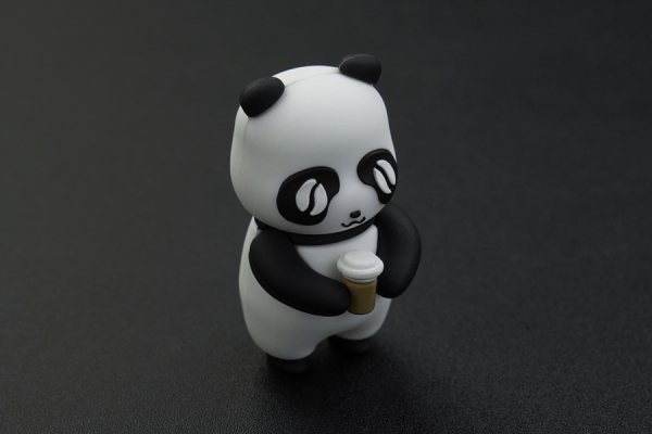 Silicone USB 3.0 Flash Drive, Model: Holding Coffee, 64GB, Cute LattePanda