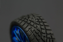 Rubber Wheel Pair D65mm - Blue, 26mm Width, Soft Tread