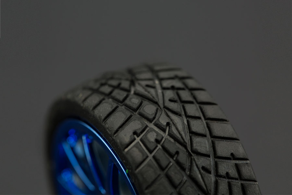 Rubber Wheel Pair D65mm - Blue, 26mm Width, Soft Tread