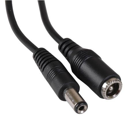 DC Power Extension Cable, 1.5m length, with 2.1mm plug