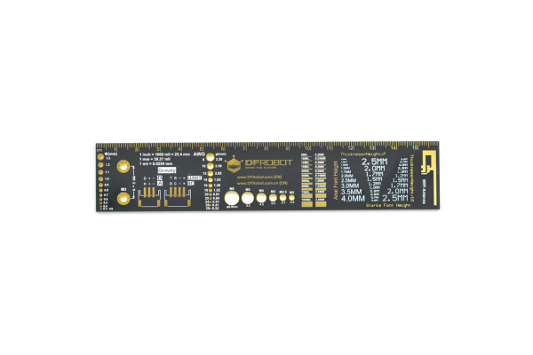 PCB Engineering Ruler - Mini, DFRobot, 6.3", Precise Scale, Fiber Material