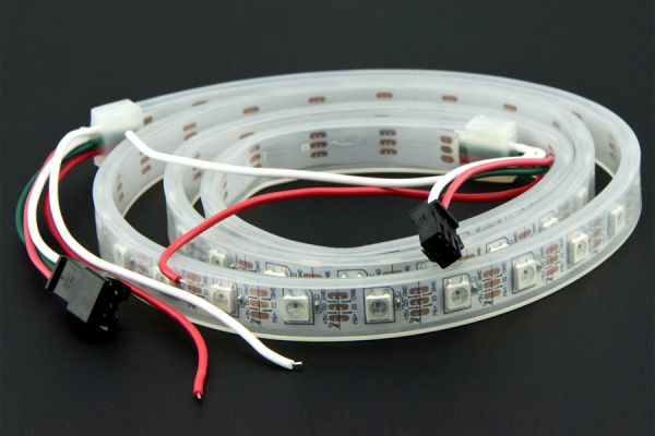 Digital RGB LED Weatherproof Strip - 60 LED (1m), Individually Addressable, 5V, WS2812