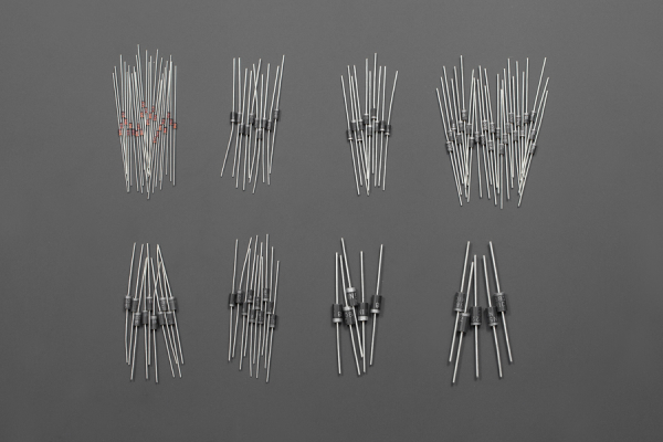 Diode Pack, 100 PCS, 8 Types, 1N4148/1N4007