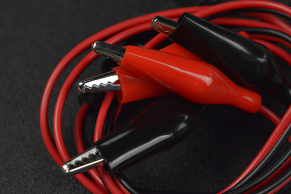 Double Alligator Clip to USB Male Cable, 50cm, 3A, Pure Copper