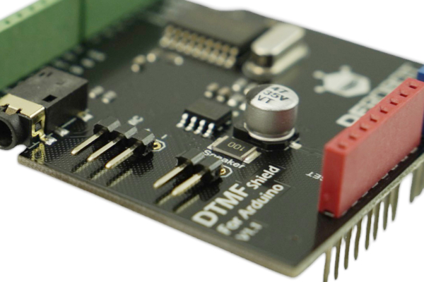 DTMF Shield for Arduino, Audio & Speaker Connectors