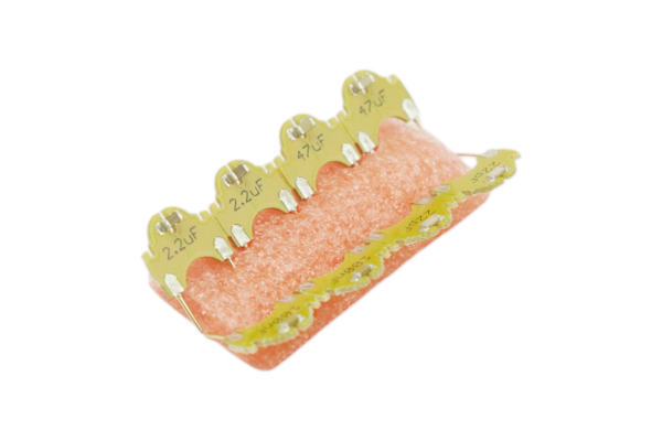 breadboard-plugin, guldbelagt, 22pF-47uF