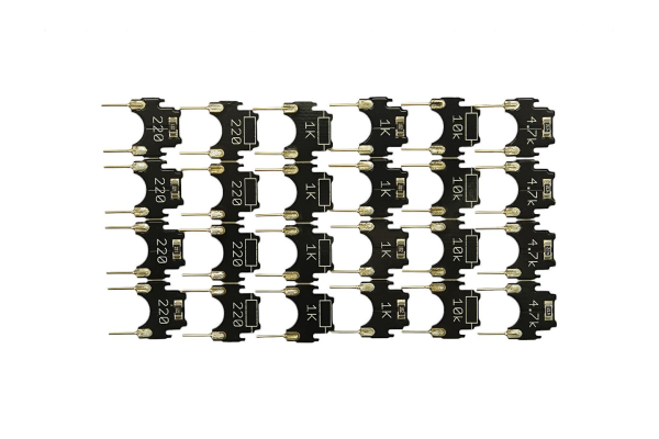 Resistor ECell, Breadboard-Plugin, Gold-Plated Pins, 220R-10K