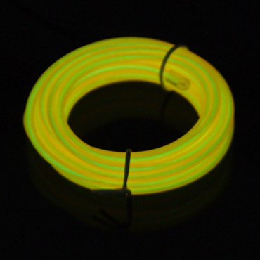 EL Wire Green Yellow, 3mm Diameter, 1m Length, 120V Optimal