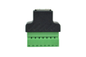 Ethernet RJ45 Female Plug Terminal Block, Detachable, Metal Shielded