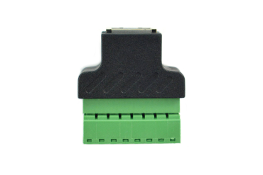 Ethernet RJ45 Female Plug Terminal Block, Detachable, Metal Shielded