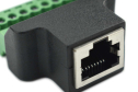 Ethernet RJ45 Female Plug Terminal Block, Detachable, Metal Shielded