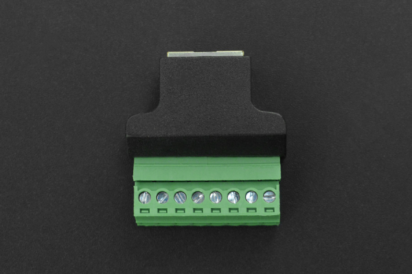 Ethernet RJ45 Female Plug Terminal Block, Detachable, Metal Shielded