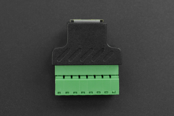 Ethernet RJ45 Female Plug Terminal Block, Detachable, Metal Shielded