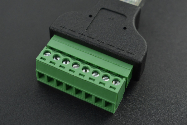 Ethernet RJ45 Female Plug Terminal Block, Detachable, Metal Shielded