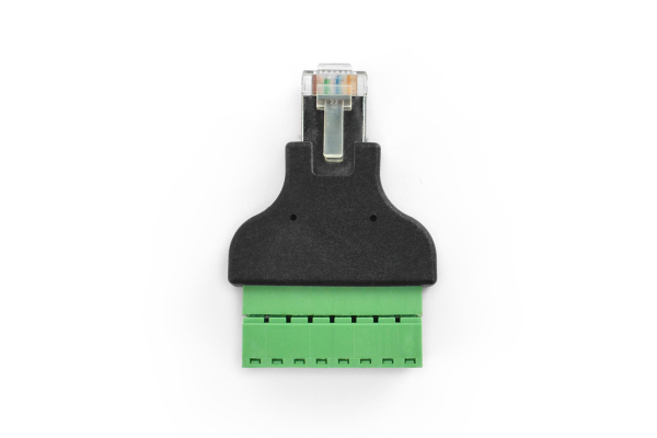 Ethernet RJ45 Male Plug Terminal Block, Detachable, Metal Shielded