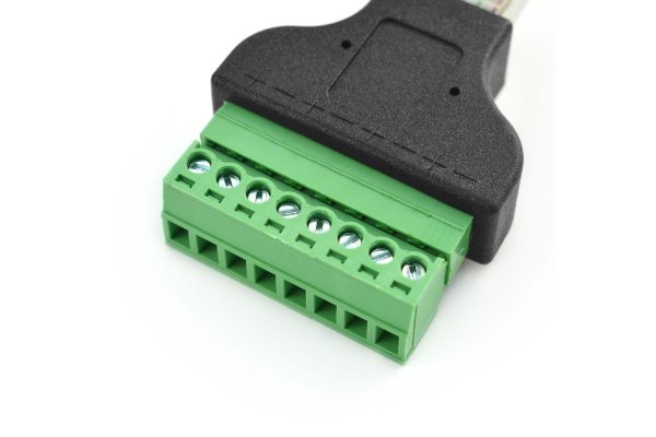 Ethernet RJ45 Male Plug Terminal Block, Detachable, Metal Shielded
