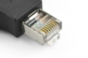 Ethernet RJ45 Male Plug Terminal Block, Detachable, Metal Shielded