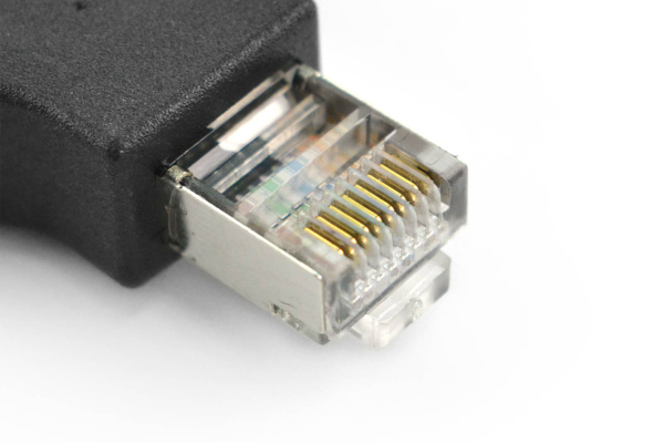 Ethernet RJ45 Male Plug Terminal Block, Detachable, Metal Shielded