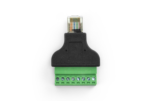 Ethernet RJ45 Male Plug Terminal Block, Detachable, Metal Shielded