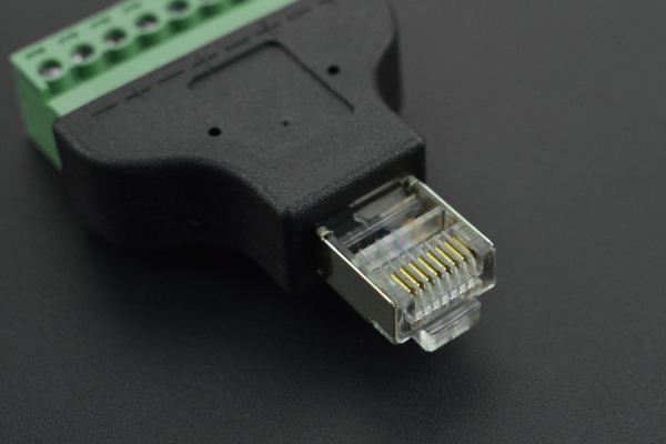 Ethernet RJ45 Male Plug Terminal Block, Detachable, Metal Shielded