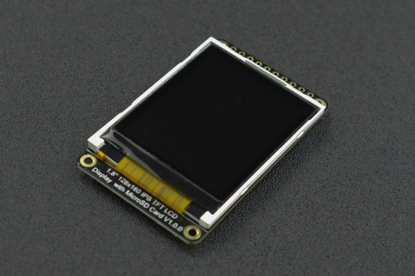 TFT LCD Display 1.8Inch 128x160 IPS, MicroSD Card Slot