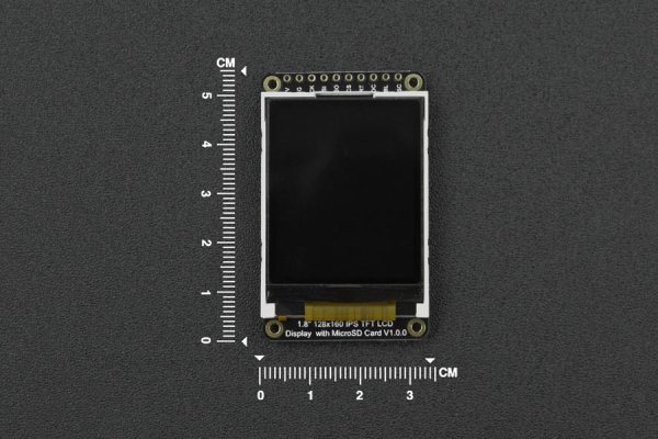 TFT LCD Display 1.8Inch 128x160 IPS, MicroSD Card Slot