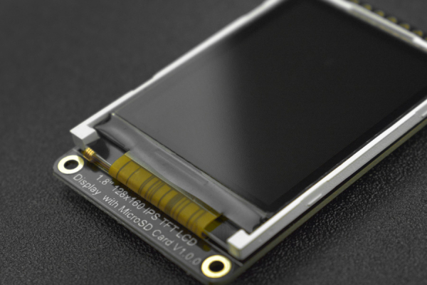 TFT LCD Display 1.8Inch 128x160 IPS, MicroSD Card Slot