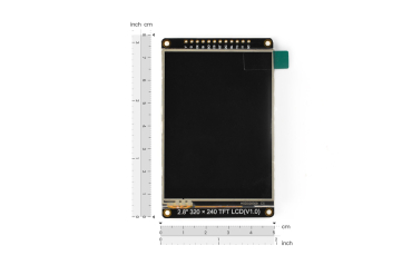 TFT LCD Resistive Touchscreen 2.8”, 320x240, with MicroSD Card Slot