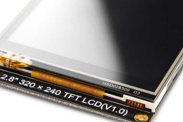 TFT LCD Resistive Touchscreen 2.8”, 320x240, with MicroSD Card Slot