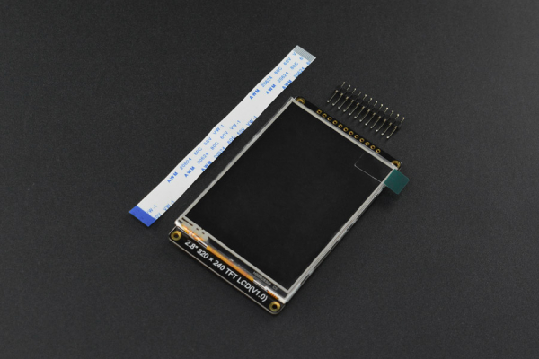TFT LCD Resistive Touchscreen 2.8”, 320x240, with MicroSD Card Slot