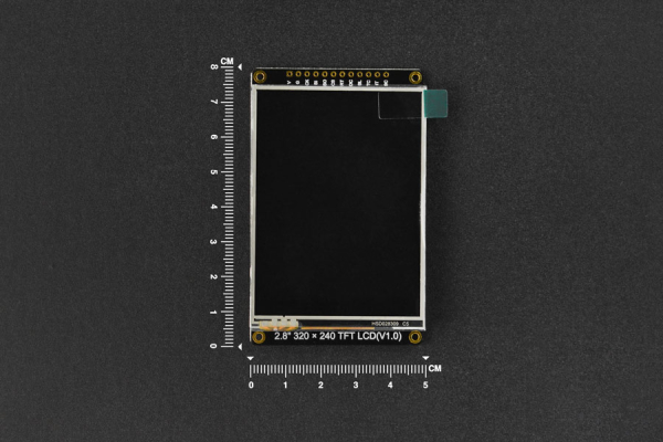 TFT LCD Resistive Touchscreen 2.8”, 320x240, with MicroSD Card Slot