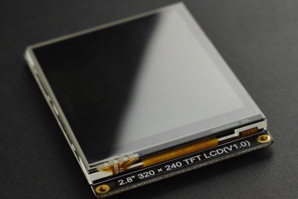 TFT LCD Resistive Touchscreen 2.8”, 320x240, with MicroSD Card Slot