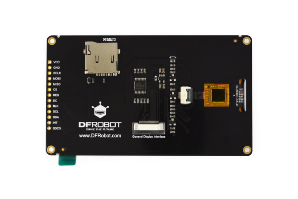 3,5 tommer TFT kapacitiv touchskærm 480x320 med microSD