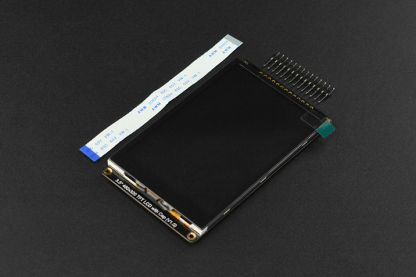 TFT LCD Capacitive Touchscreen 3.5”, 480x320, with MicroSD Card Slot