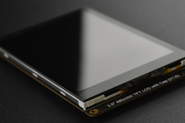 TFT LCD Capacitive Touchscreen 3.5”, 480x320, with MicroSD Card Slot